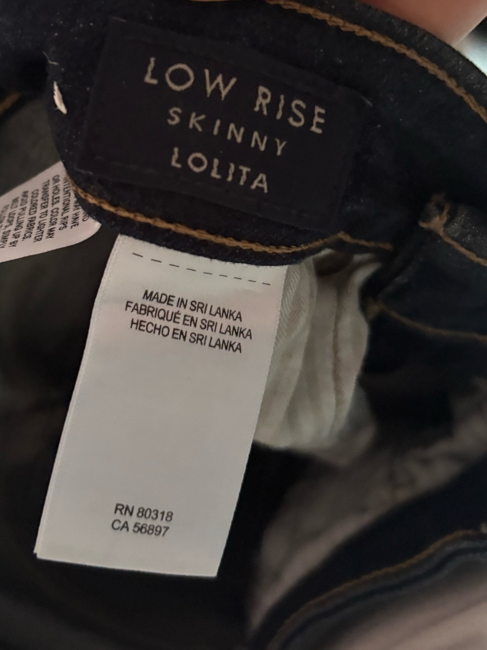 Lucky Brand Lolita Low Rise Skinny Jeans Dark Wash 0/25 Regular NWT - Picture 5 of 8